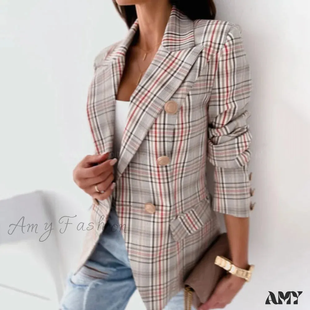 Amy Fashion - Long Sleeve Casual Slim Thin Elegant Blazers