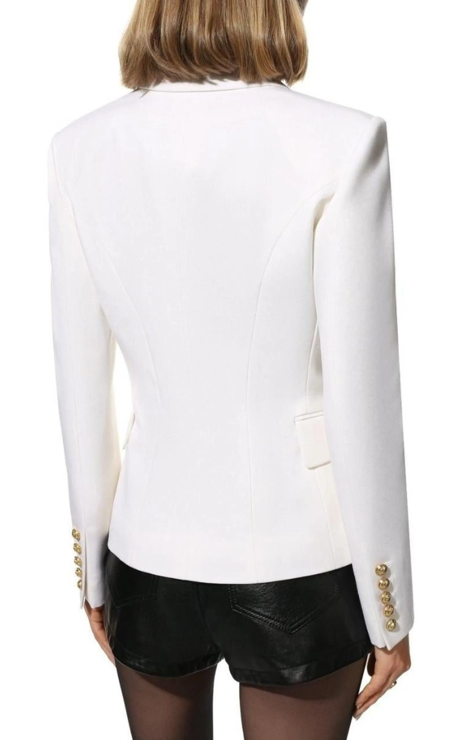 Balmain Double Breasted White Blazer