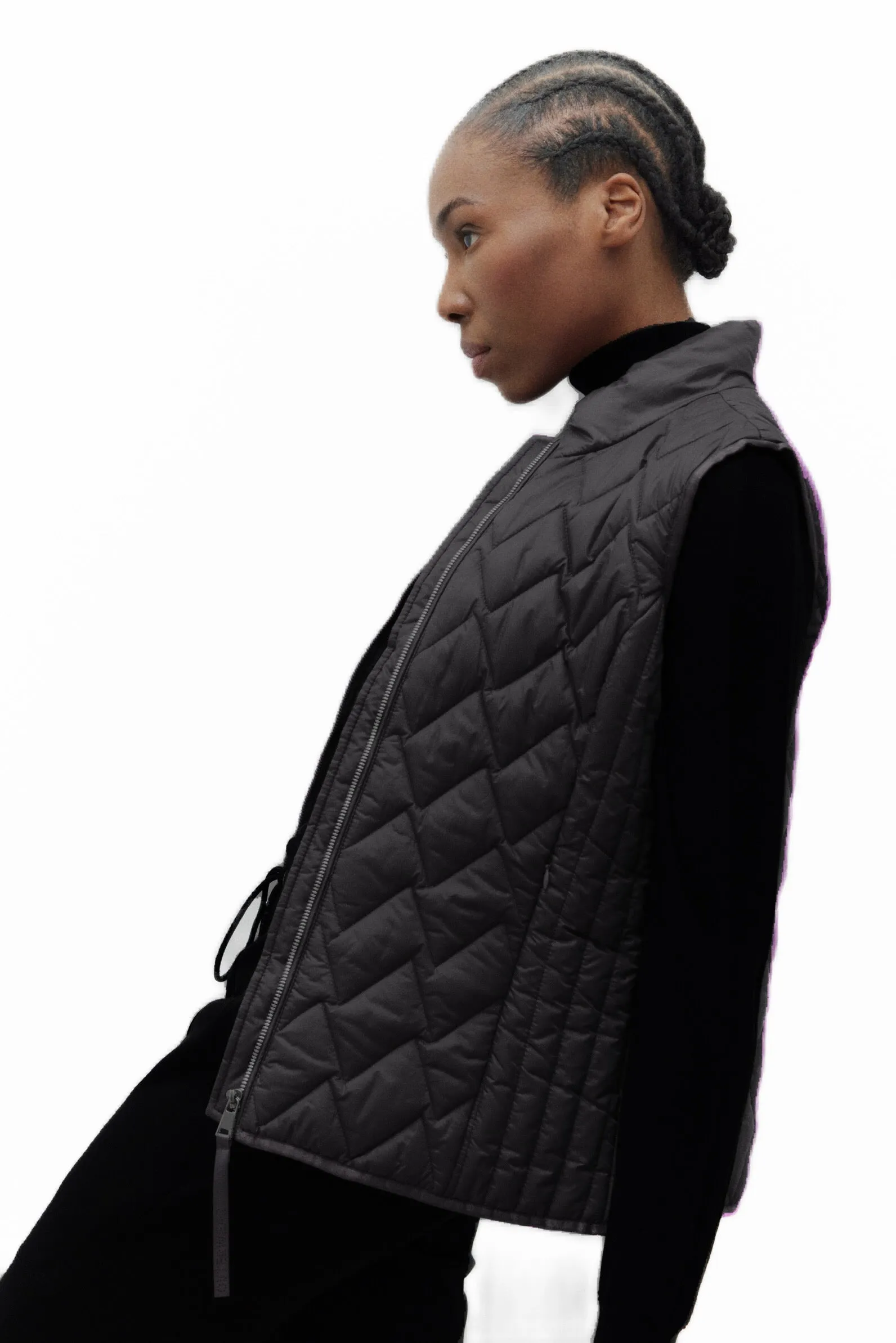 Black Quilted Vest