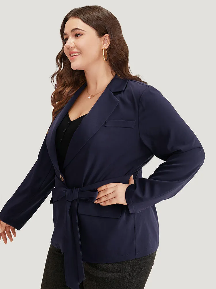 Button Through Belted Blazer