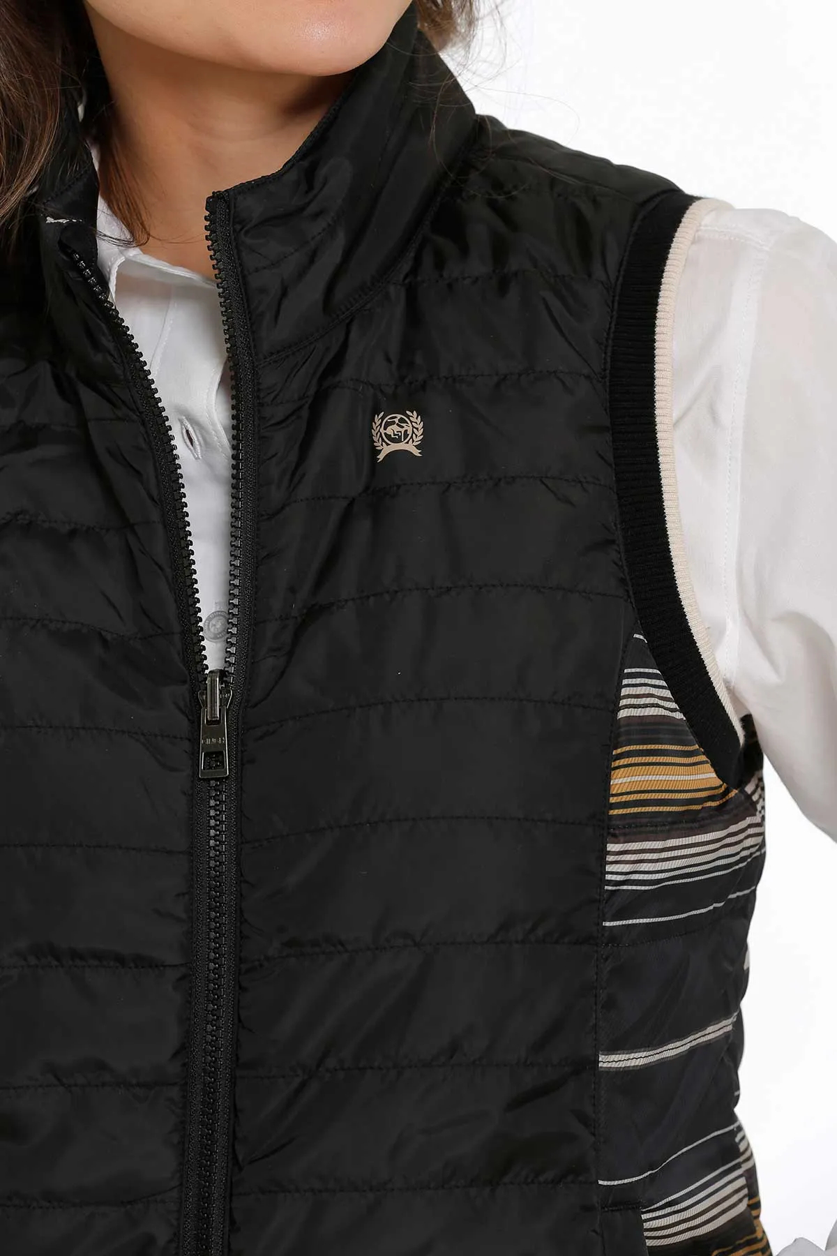 Cinch Women's Black Quilted Reversible Vest