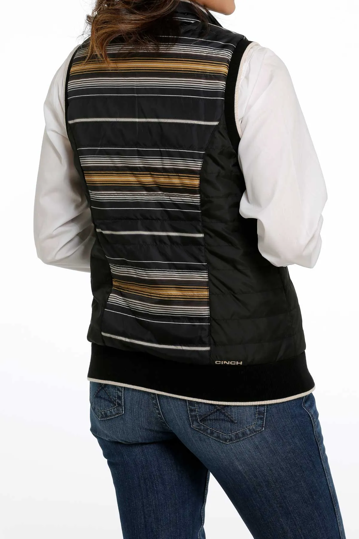 Cinch Women's Black Quilted Reversible Vest