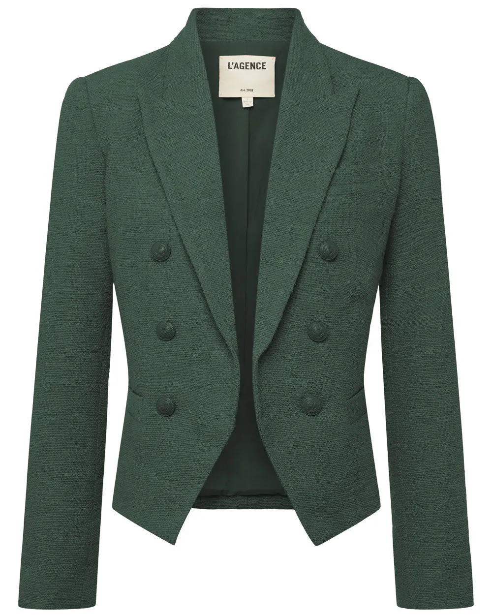 Clover Green Boucle Cropped Brooke Blazer