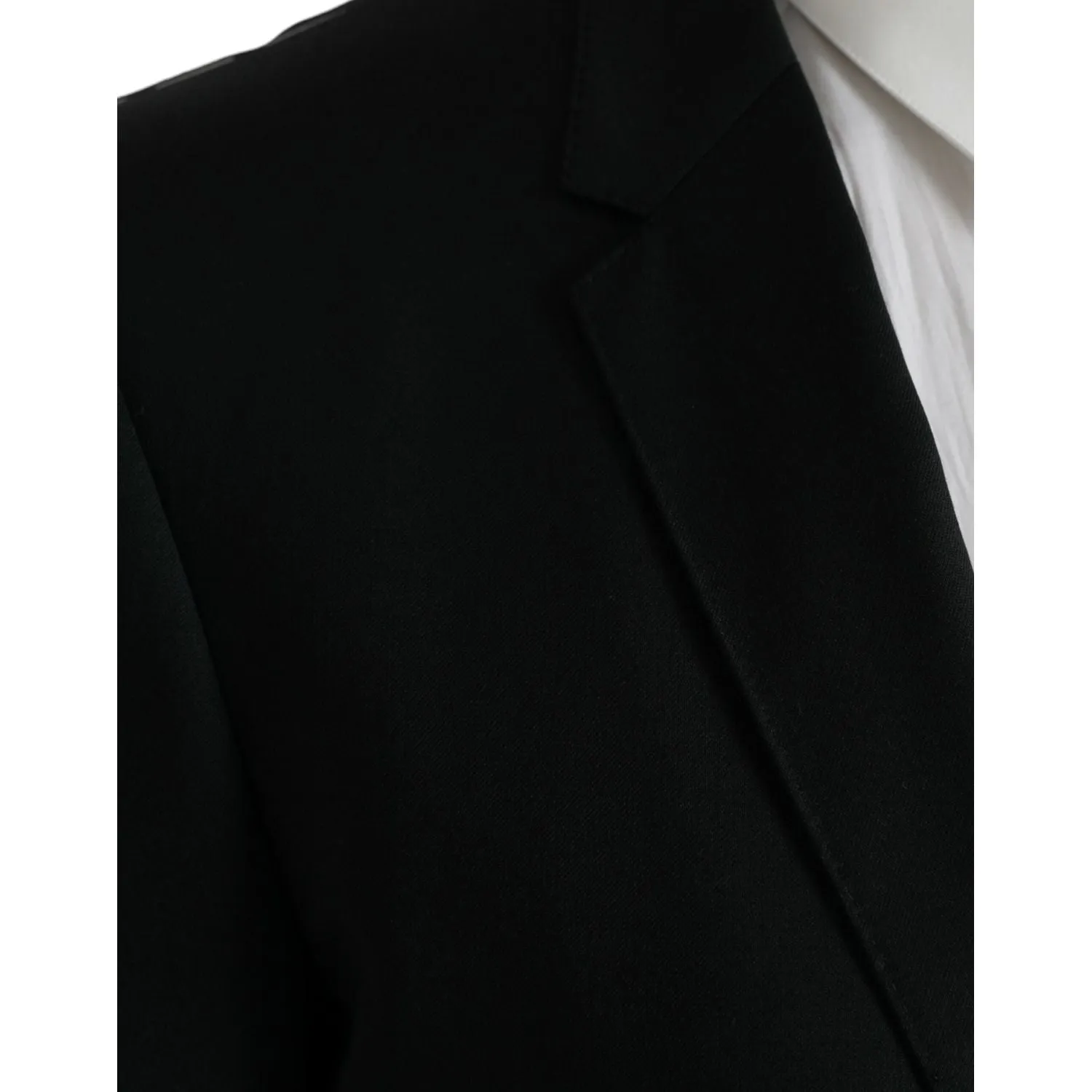 Dolce & Gabbana Black Wool MARTINI Single Breasted Blazer