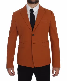 Dolce & Gabbana Orange Cotton Stretch Blazer