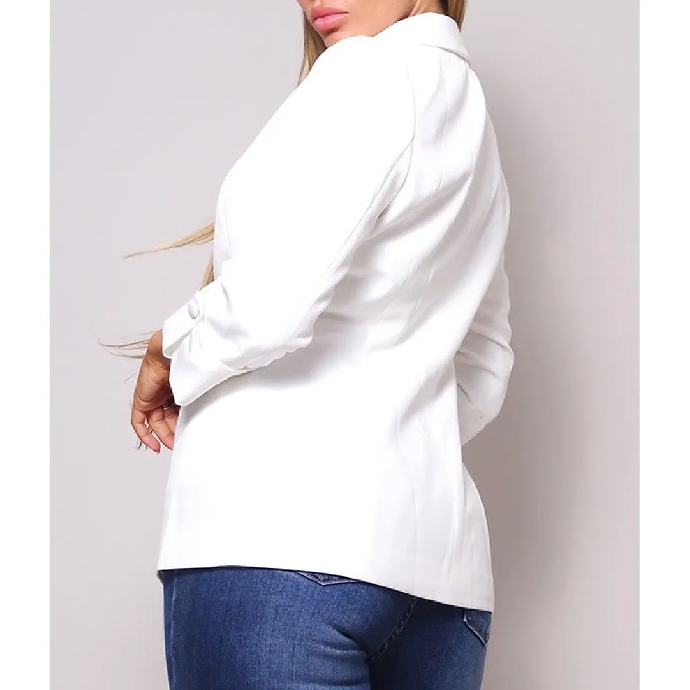 Ivory Double Breasted Blazer