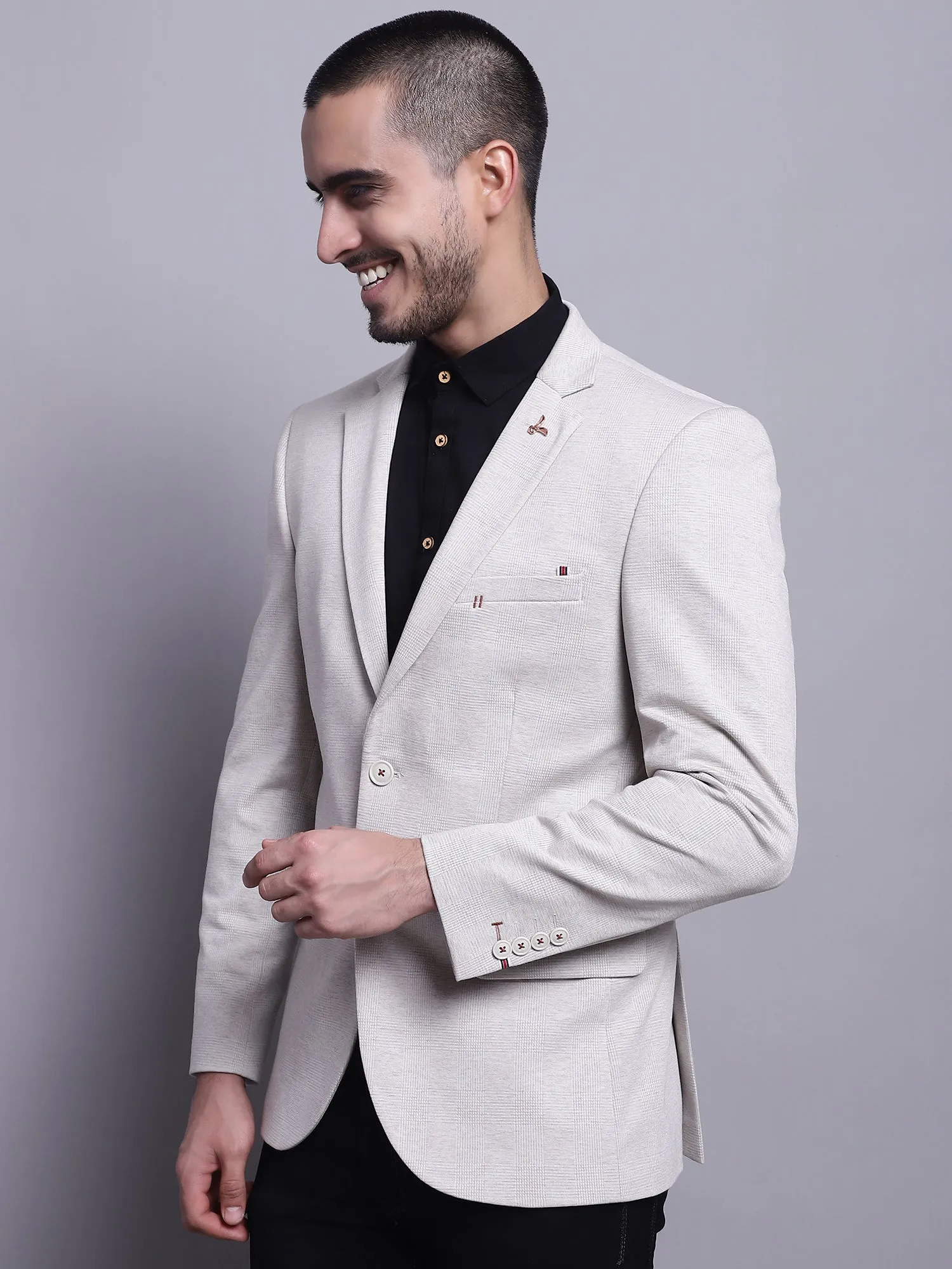 Men Beige Blazer