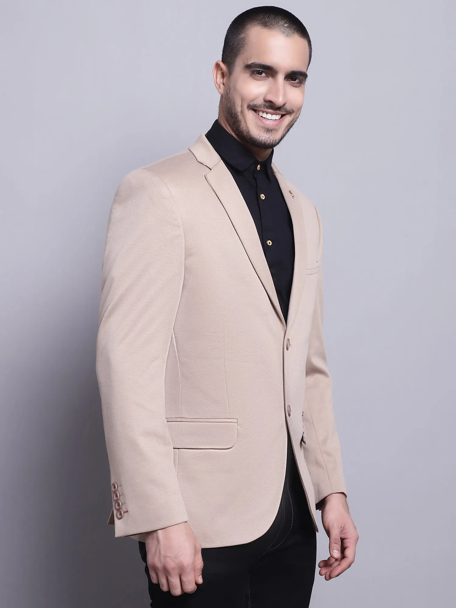 Men Beige Casual Blazer