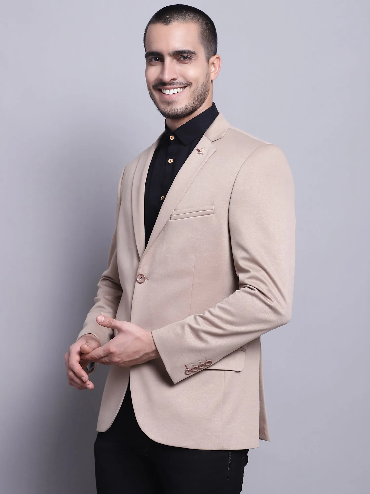 Men Beige Casual Blazer