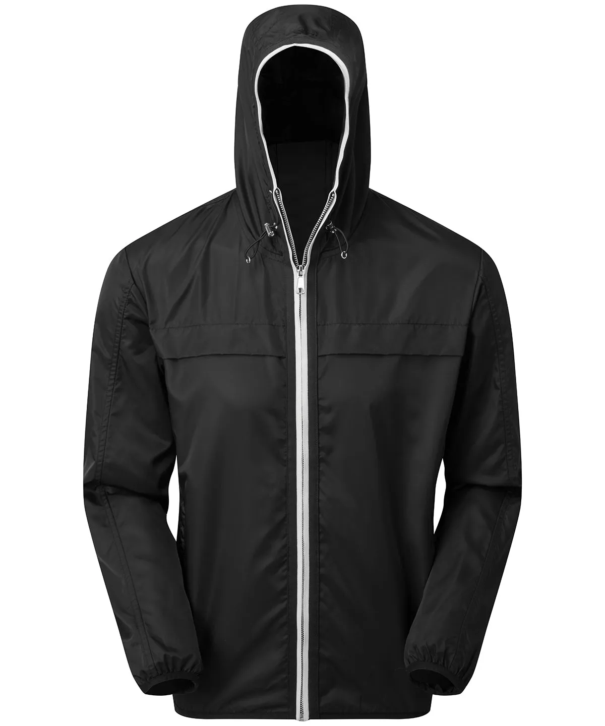 Mens lightweight shell jacket | Black/White