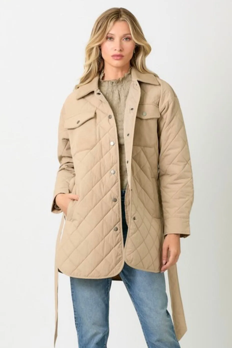 Mixed Media Quilted Jackets - 2 Colors! - FINAL SALE