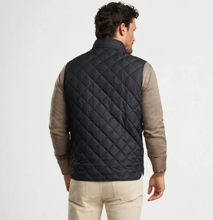 PETER MILLAR ESSEX QUILTED VEST BLACK