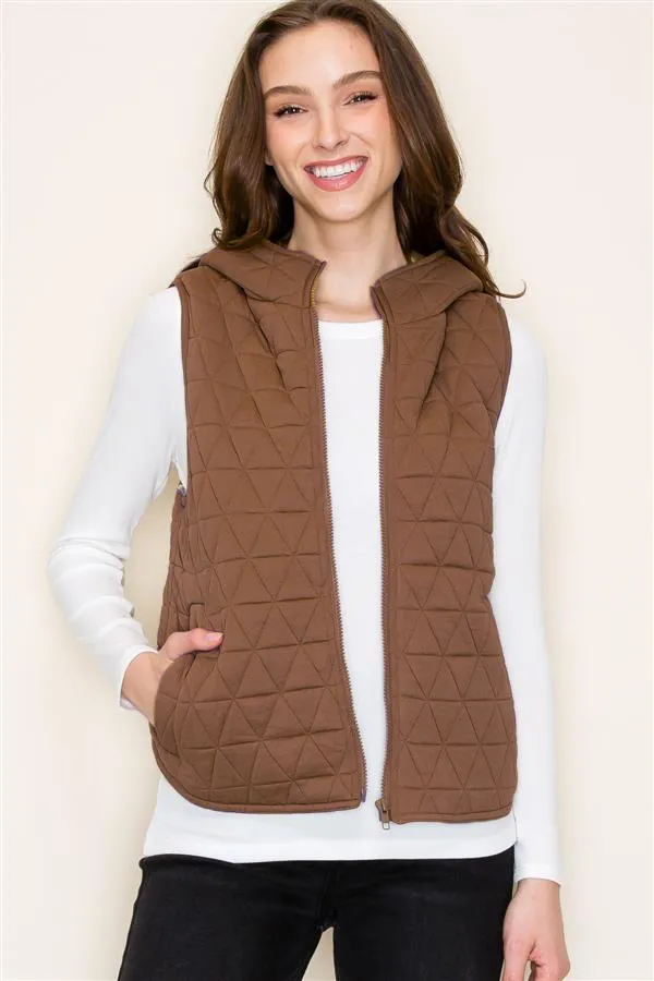 Quilted Hooded Vests - 3 Colors!