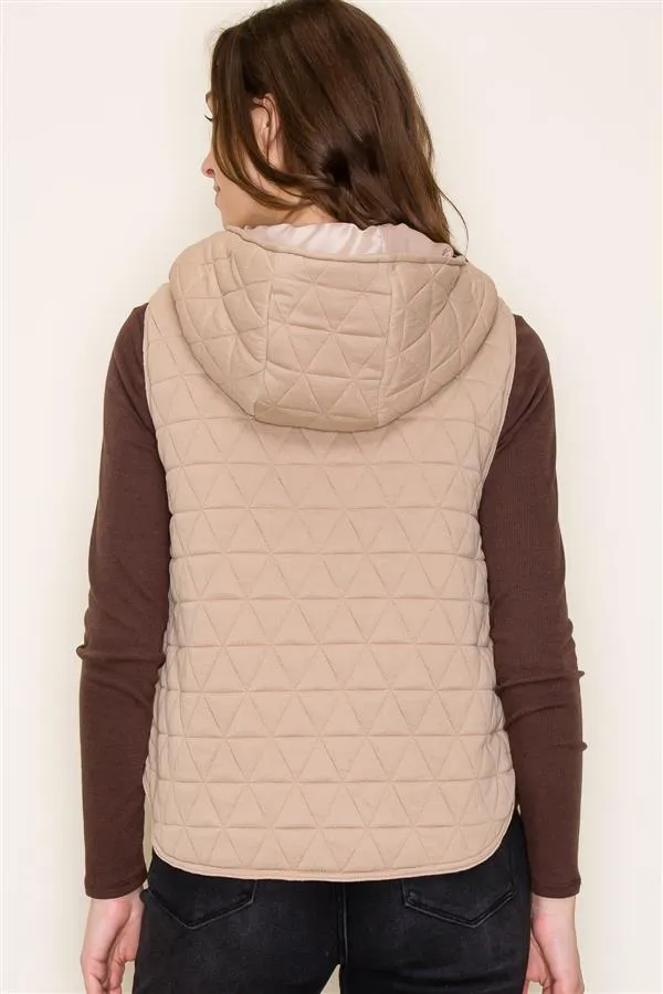 Quilted Hooded Vests - 3 Colors!