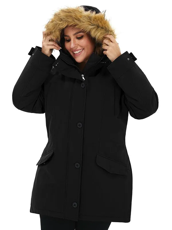 Soularge Women's Plus Size Winter Warm Padded Coat