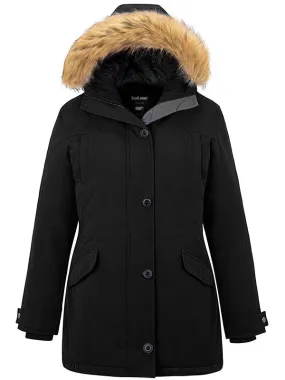 Soularge Women's Plus Size Winter Warm Padded Coat