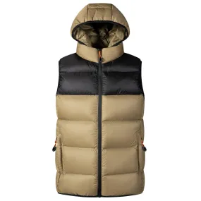 Stitching Solid/Two Tone Hooded Waterproof Male Puffer Vest (4 colors)