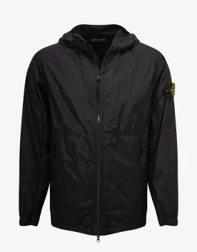 Stone Island Garment Dyed Crinkle Reps NY Black Windbreaker