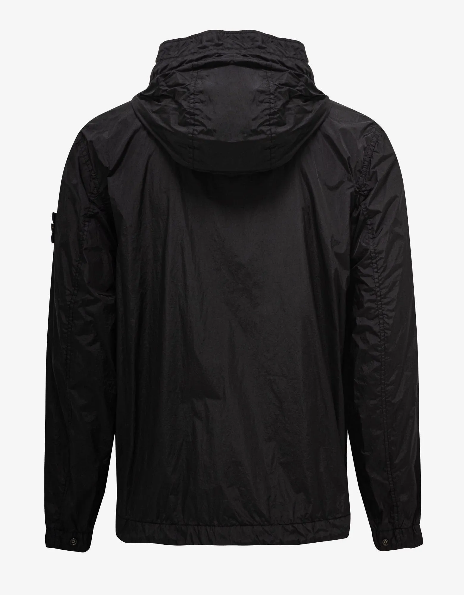 Stone Island Garment Dyed Crinkle Reps NY Black Windbreaker