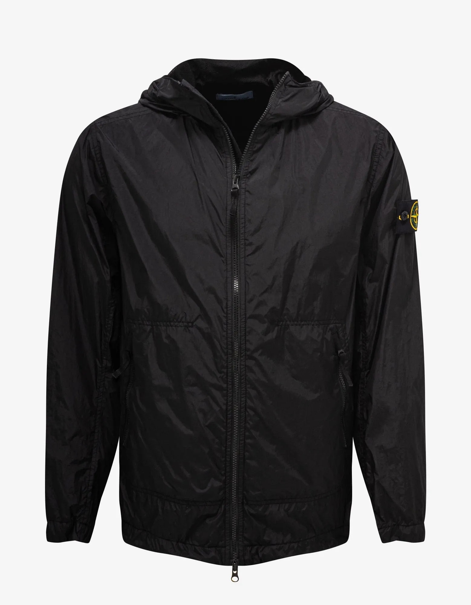 Stone Island Garment Dyed Crinkle Reps NY Black Windbreaker