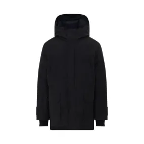 Three Layers Nylon Parka in Black