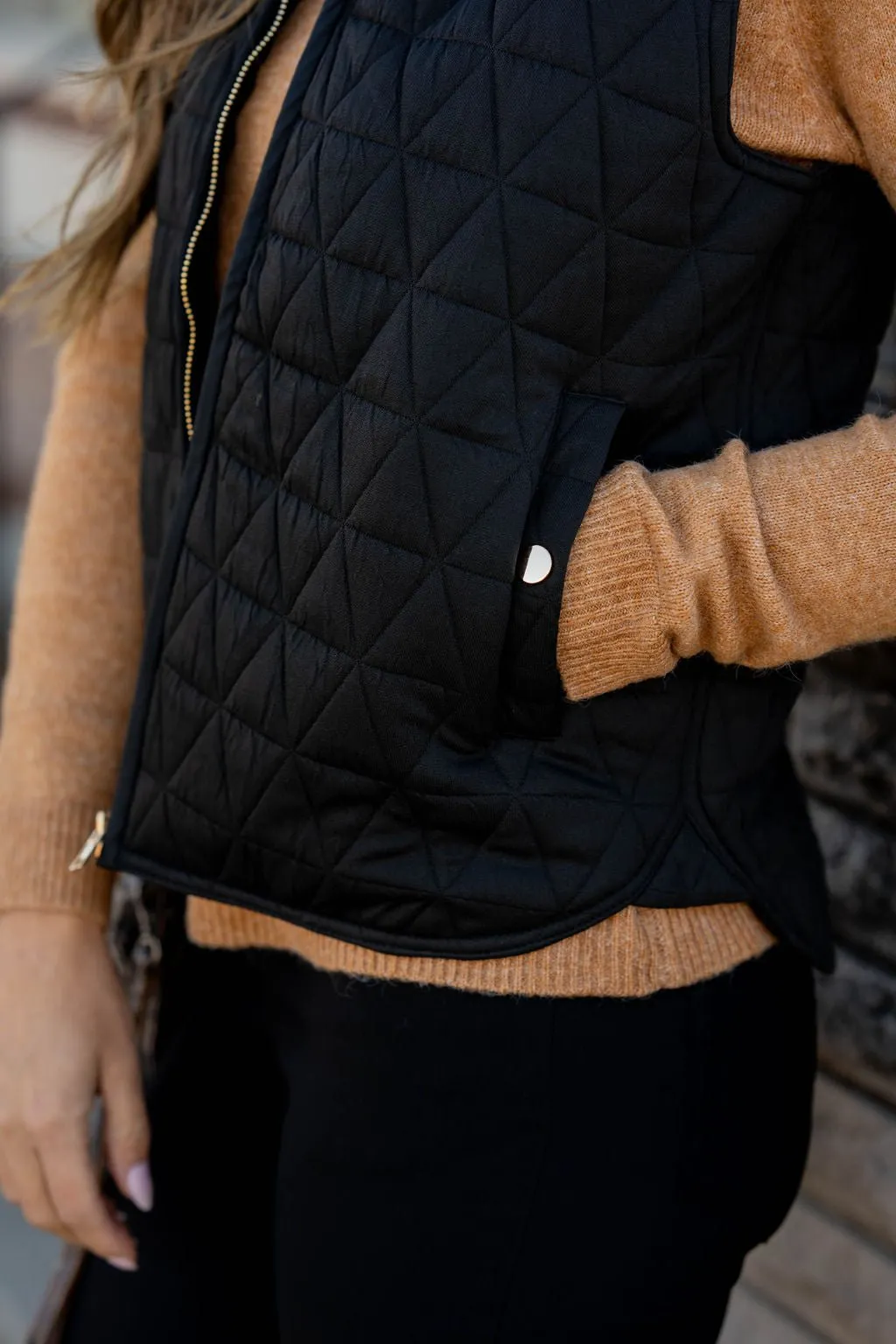 Triangle Quilted Puffer Vest