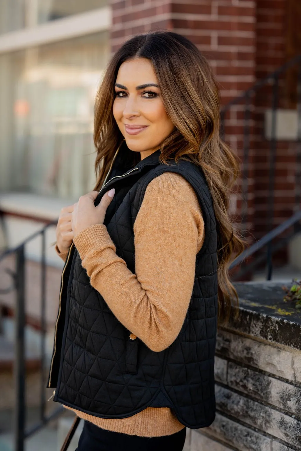 Triangle Quilted Puffer Vest