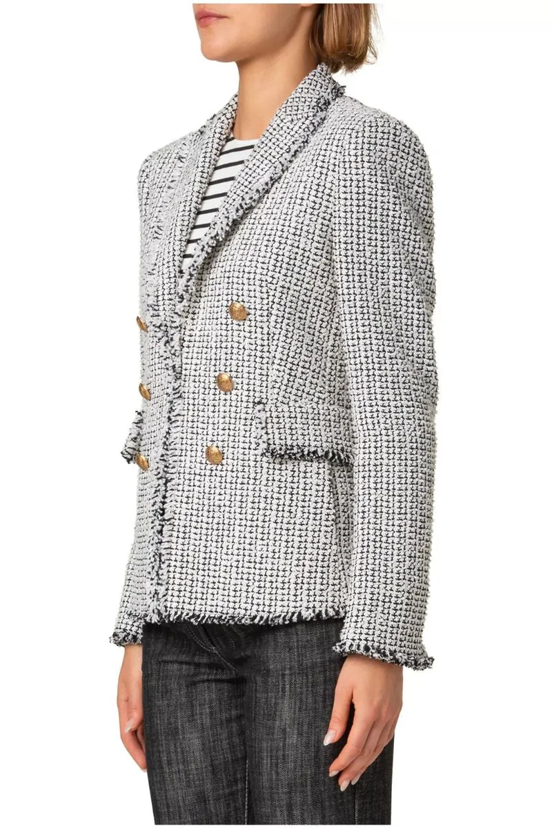 Tweed Double-Breasted Blazer