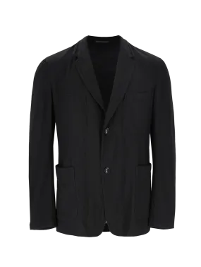 unstructured single-breasted blazer